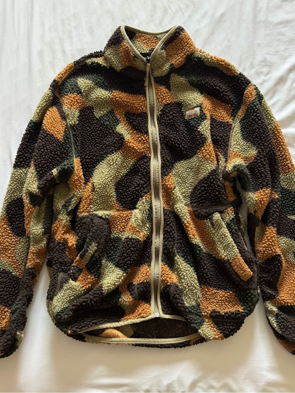 Dickies Men's Camouflage Sherpa Jacket - Brown/Green/Orange